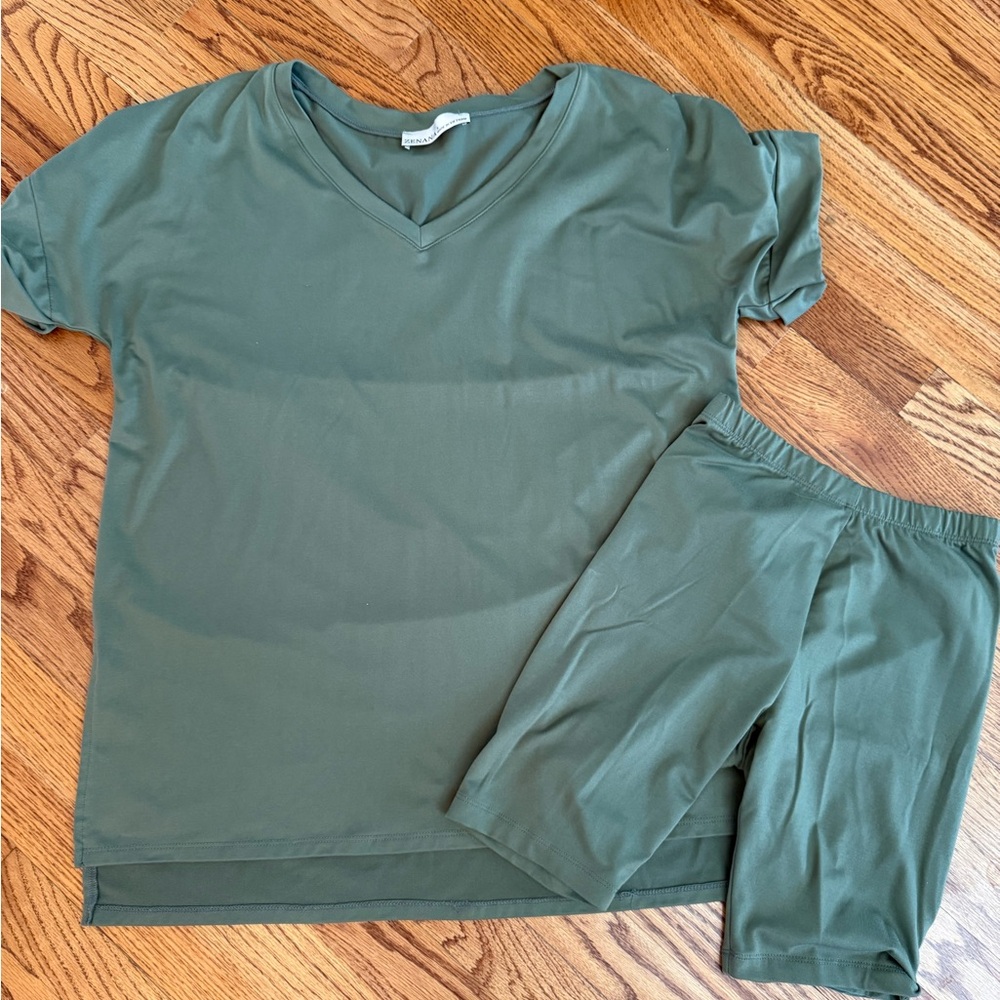 Zenana Women's Green Lounge Set
